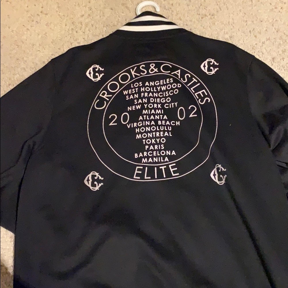 Black varsity jacket